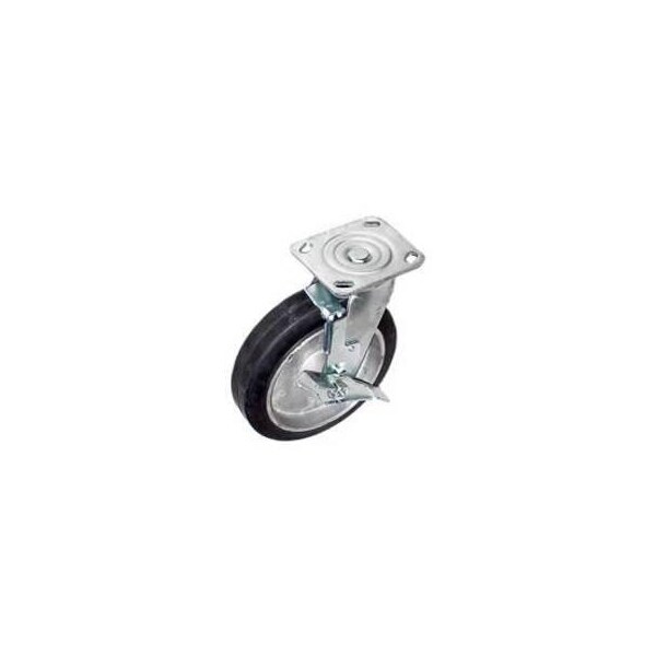 Mapp Caster 8"X2" Rubber on Aluminum Whl Swvl Caster W/ Top Lock Brake, 500Lbs Cap 146RARB820SB - main